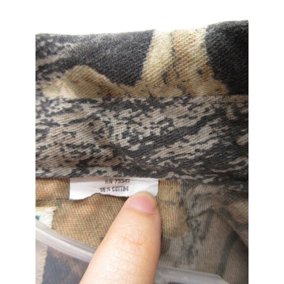 VINTAGE Mossy Oak Shirt XL Treestand Camo Hunting MAD Calls Military - Picture 14 of 15